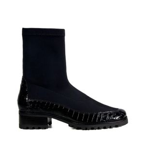 BOTA VENEZA CROCO PRETO